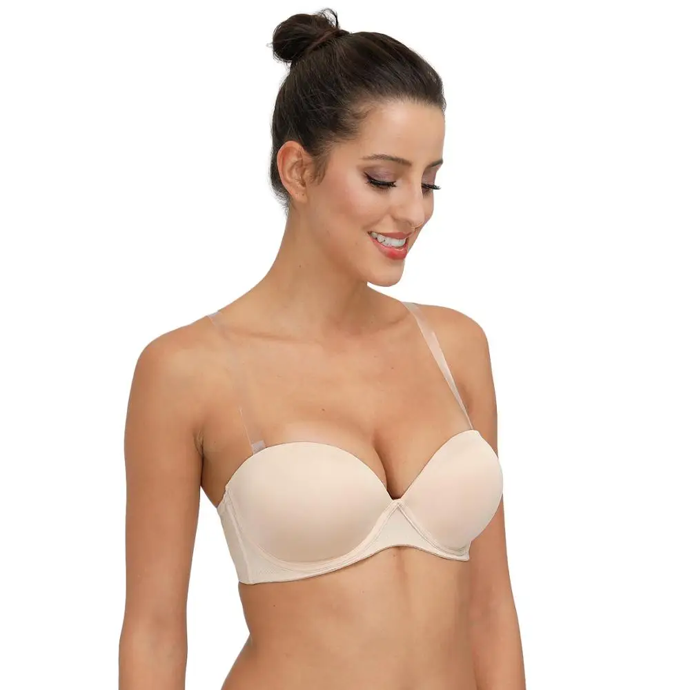 Novas Mulheres ALL-IN-ONE Ultra Push Up Bra Acolchoado Strapless Multiway Sutiãs Ajustado Alças Conversíveis Mergulhe Underwire Lingerie Sexy