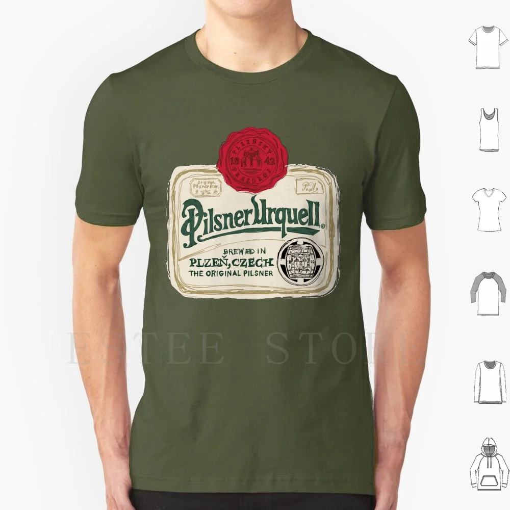 Pilsner Urquell Pop camiseta DIY tamaño grande 100% algodón Pilsner Pilsener Urquell Plzen checo Pilsner Bier cerveza Original Pilsner