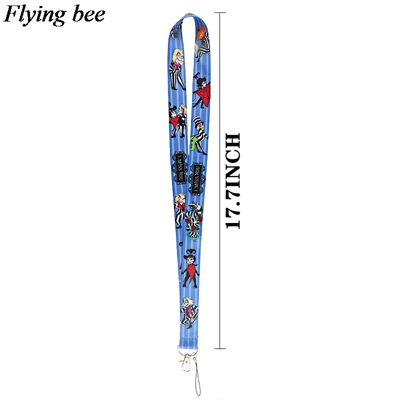 Flyingbee Cartoon Anime Lanyard Telefoon Touw Sleutelhangers Telefoon Lanyard Voor Sleutels Id Kaart Cartoon Lanyards Voor Mannen Vrouwen X0799