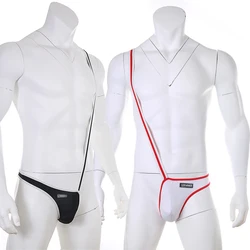 CLEVER-MENMODE 7.0 Hommes String G String Culotte Un Côté Sexy Gay Hommes Sous-Vêtements Tambour Costume Lingerie plus riche que les zones bre Gay String