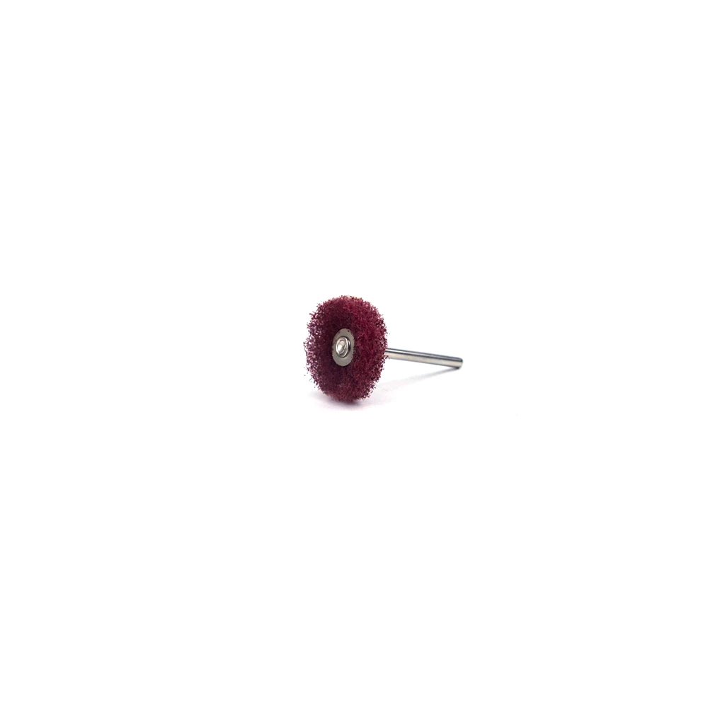 POLIWELL – disque de ponçage en Fiber de Nylon, brosse à récurer, tige de 3mm, pour outils rotatifs, 1 pouce, 25mm, 10 pièces