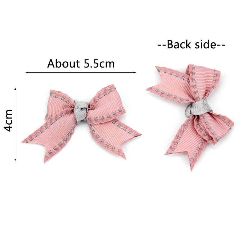 30Pcs 4*5.5cm Handmade Riband Bowknot DIY Headwear Hairpin Ornaments Crafts Decoration Garment Accessories