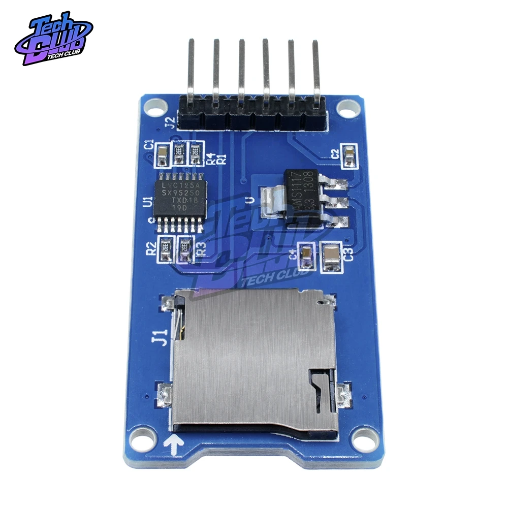 Módulo lector de tarjetas Micro SD Mini TF, interfaz SPI con Chip convertidor de nivel para Arduino