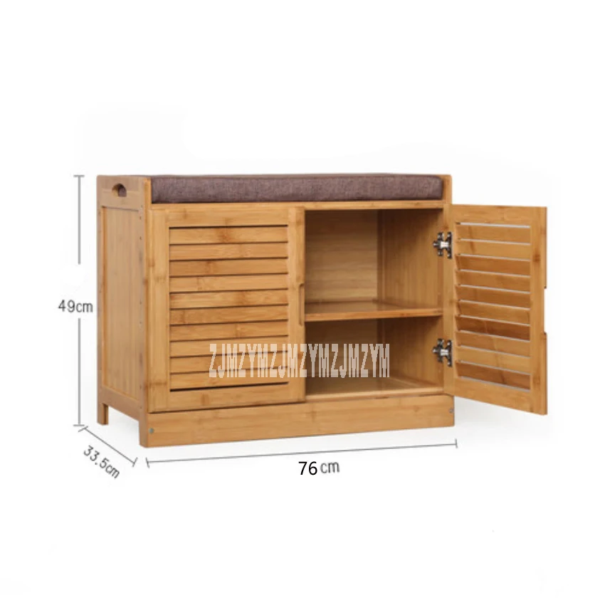 Nanzhu Solid Wood Shoe Cabinet Multi-layer Bamboo Shoe Rack Solid Simple Storage Shoe Cabinet Living Room Entrance Hall Cabinet