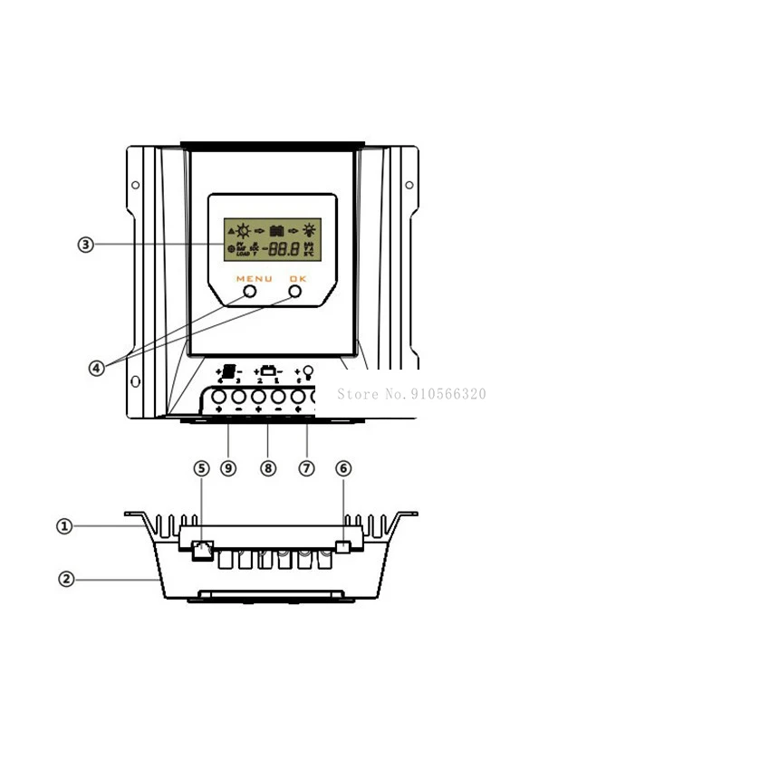 Regolatore di carica solare MPPT 30A 12V/24V pannello solare automatico regolatore di carica della batteria Display statistiche dell'energia in tempo reale MT3075
