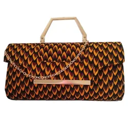 Hot Sale African Handbag for Lady Ankara Pagen Wax Fabric Made Handbag 1piece for Party F1127-1