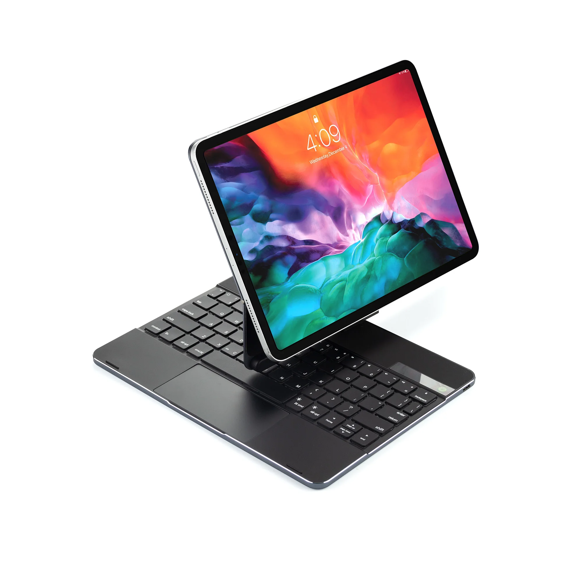 DOQO Nhôm Magic Bàn Phím Bàn Di Chuột Cho iPad Pro 11 12.9 2021 2020 2018 Không Khí 4 5 10.9 2022 Có Thể 360 ° Xoay Từ Ốp Lưng