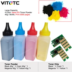 4Pcs Colored Toner Cartridge Powder Reset Chip Kit Compatible for Xerox Phaser 6510 WorkCentre 6515 n dn dni Large Capacity