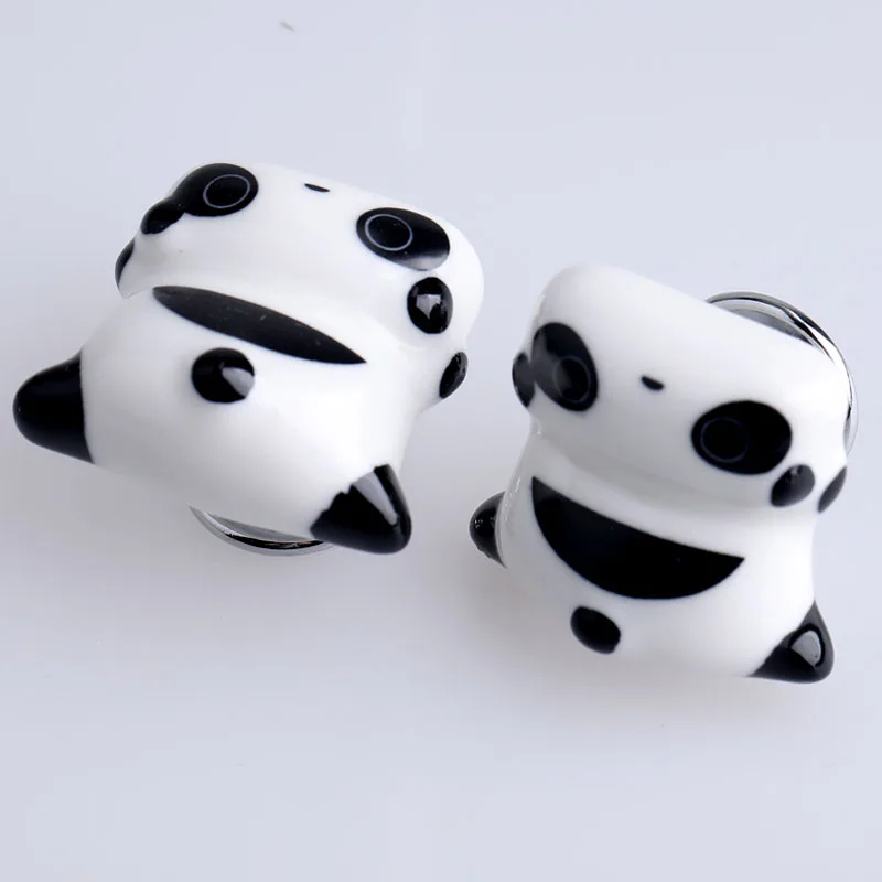 

2 Pcs Free Shipping Cartoon Ceramic Kitchen Cabinet drawer White Handles fashion Dresser Child room Knob Cupboard Furniture Pull