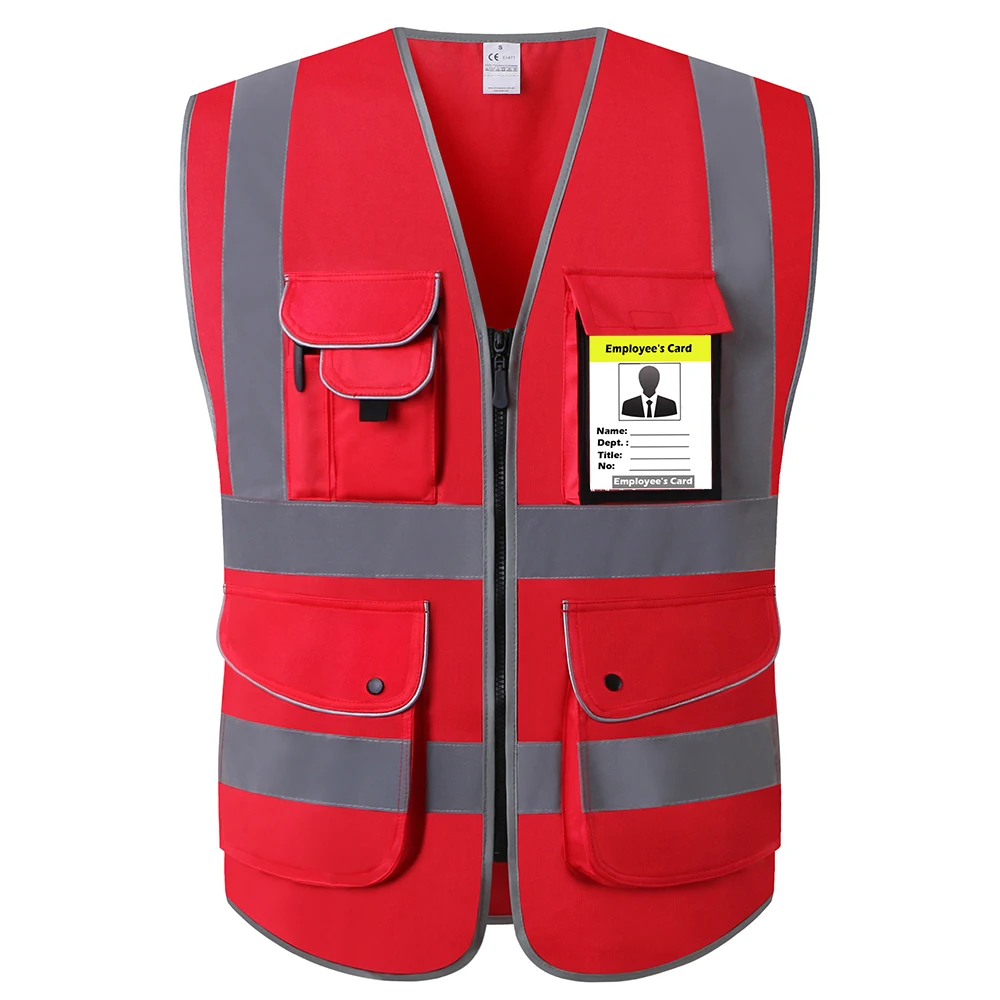 Motorcycle Safety Vest Reflective Vest Mens Sleeveless Waistcoat