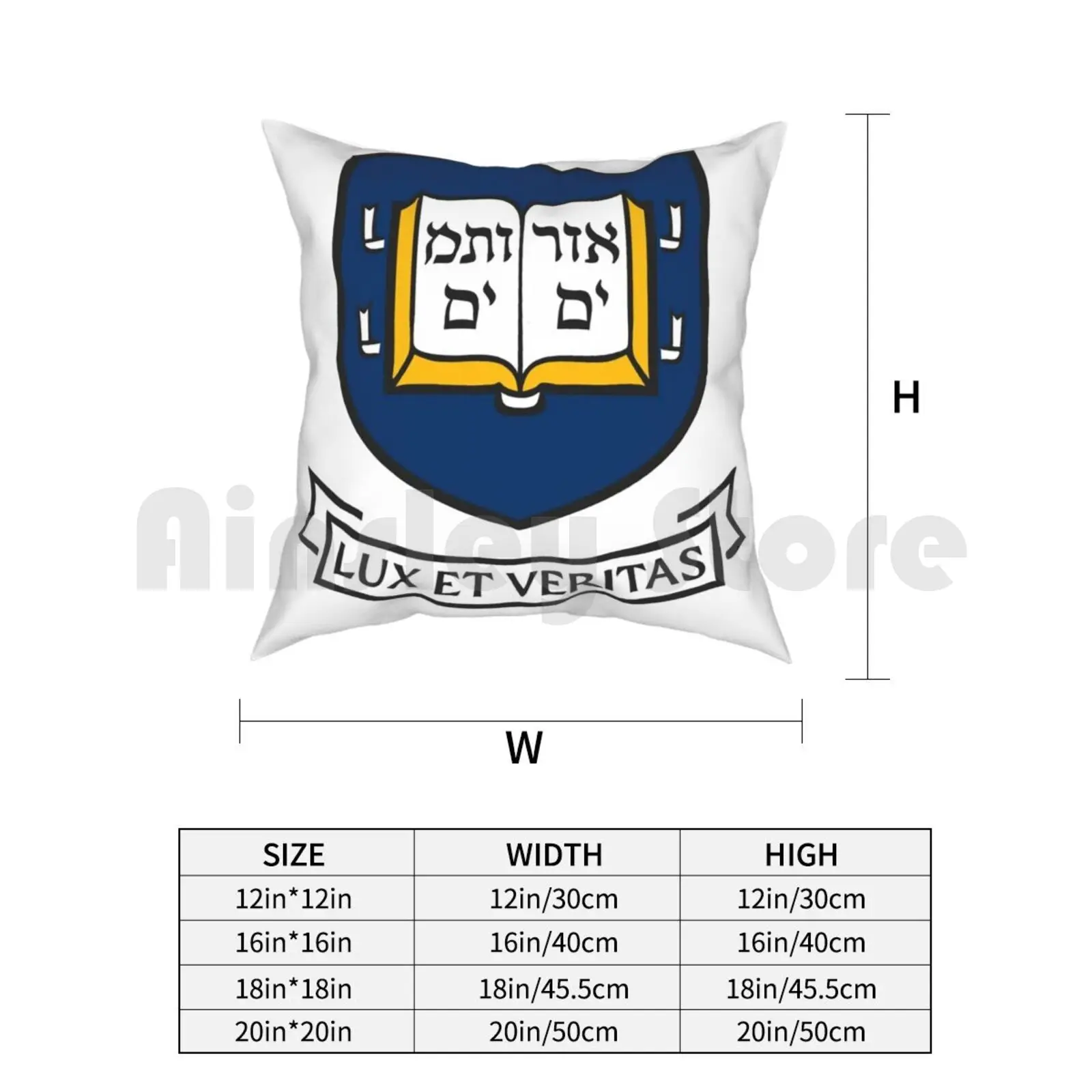 Yale University Pillow Case Printed Home Soft DIY Pillow Cover Yale University College College Student School Smart Navy view 3