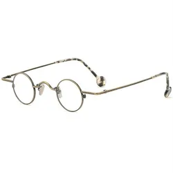 Nerd vintage super pequenas armações de óculos redondas 31mm, armações punk full rim leve rx able