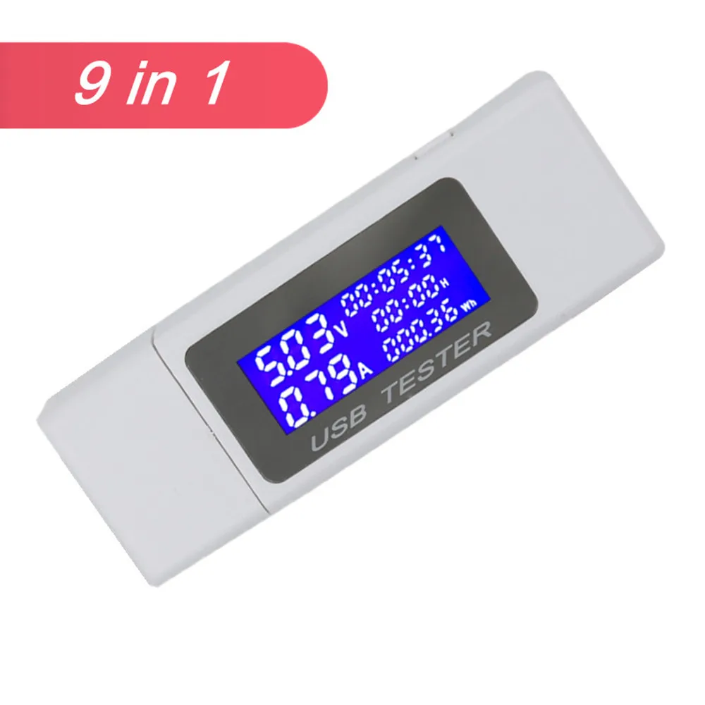 8 IN 1 Voltmeter Usb Tester Voltage indicator Energy Meter USB Detector Monitor Volt Current Ammeter QC2.0 3.0 4-30V