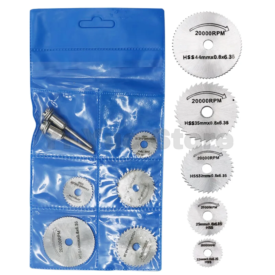 7pcs set Mini HSS Circular Saw Blade Rotary Tool For Dremel Metal Cutter Power Tool Set Wood Cutting Discs Drill Mandrel Cutoff