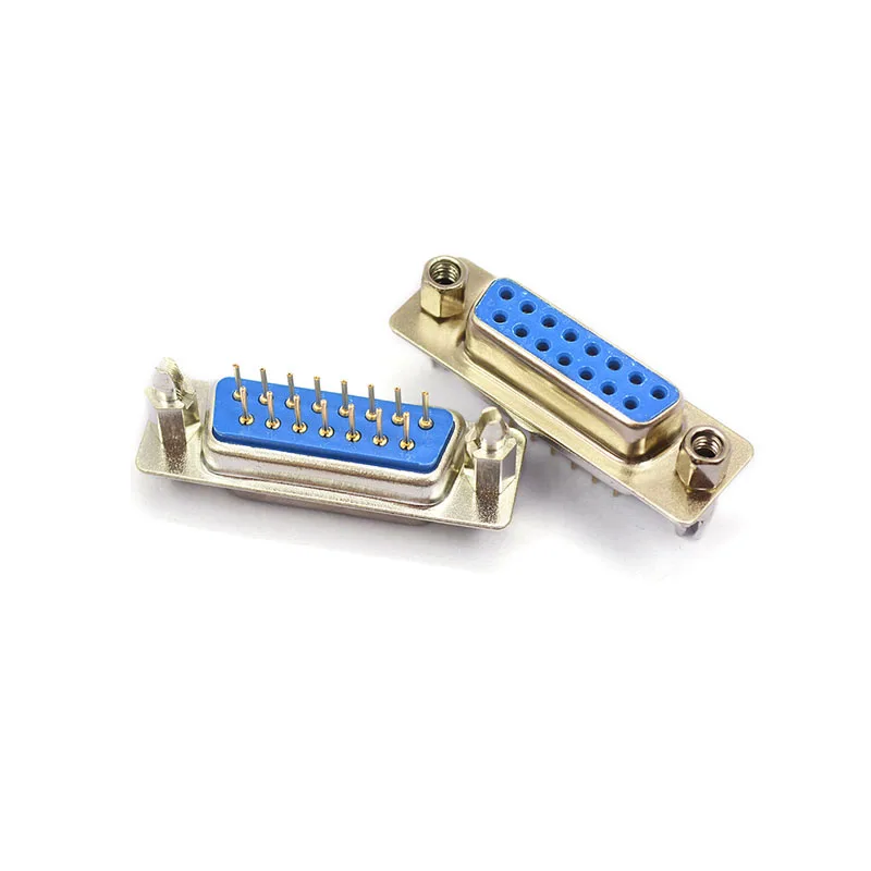 DP15 2Row 남성/여성 청색 직선 핀 DB15 D-Sub PCB 마운트 RS232 시리얼 포트 커넥터 COM 포트 소켓 스크류 너트 10개 세트 추천 및 실사용 리뷰