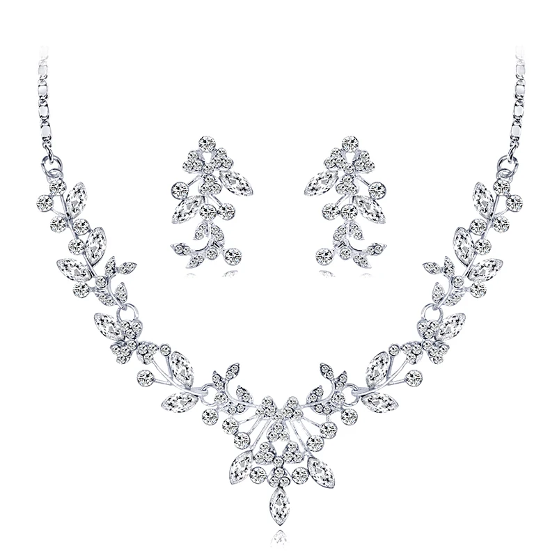 20set/lot Fashion Women Necklace Earrings Set Fashion Jewelry Crystal Necklace