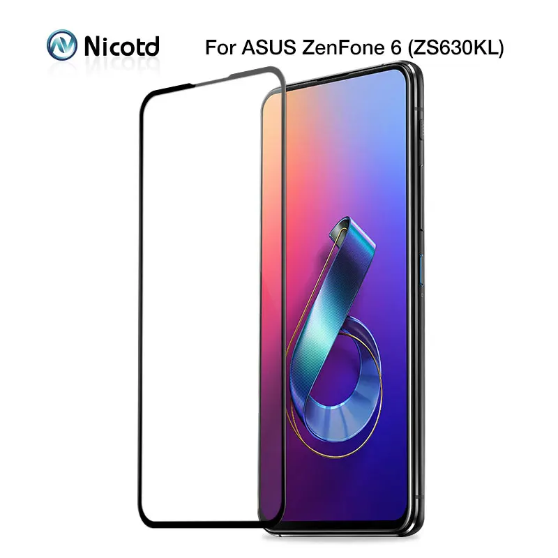 Full Cover Tempered Glass For Asus Zenfone 6 ZS630KL 6z 6 2019 Screen Protector Film ZS660KL ZB601KL ZB631KL ZS600KL ZC520TL