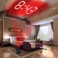 Digital Alarm Clock LCD Creative Projector Weather Temperature Desk Time Date Display Projection USB Charger Home Clock Timer