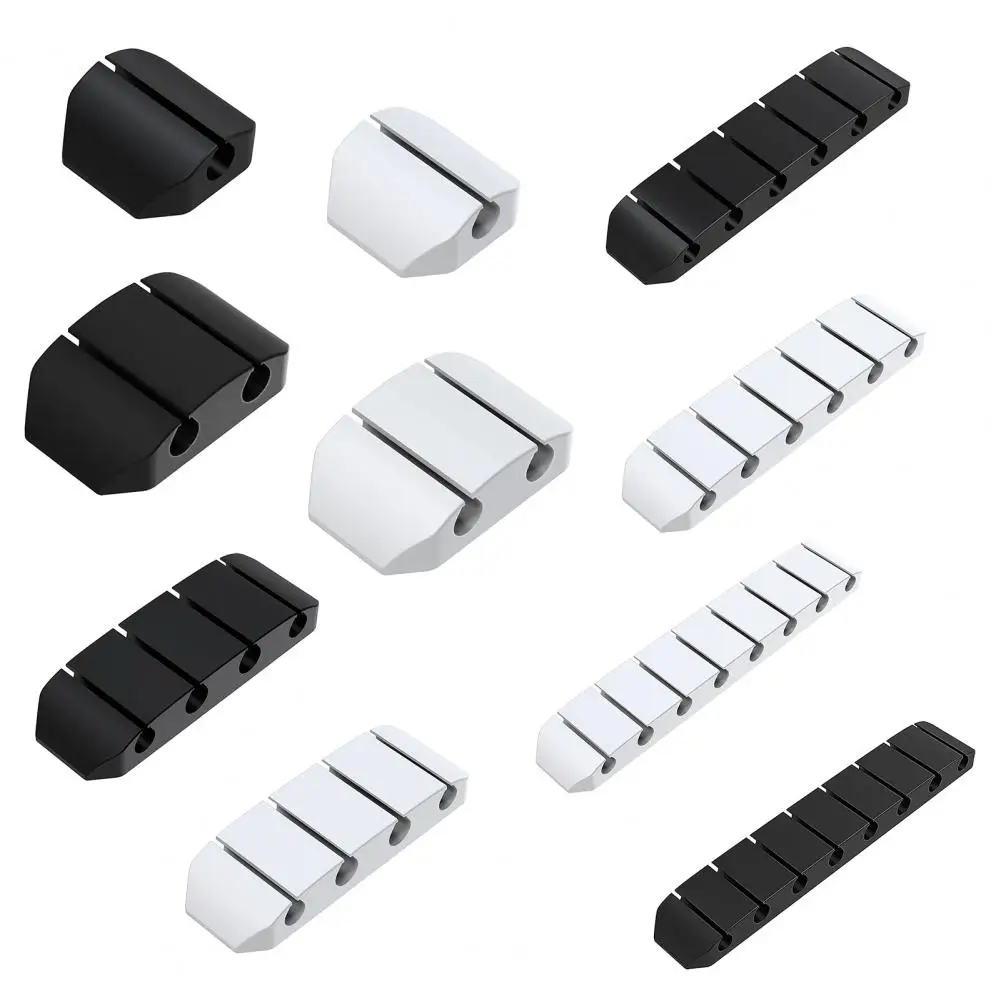 Silicone Cable Holder 1/2/4/6/8 Holes Cable Organizer Wire Holder Self-adhesive Desk Management Cable Clip Desktop Cable Winder