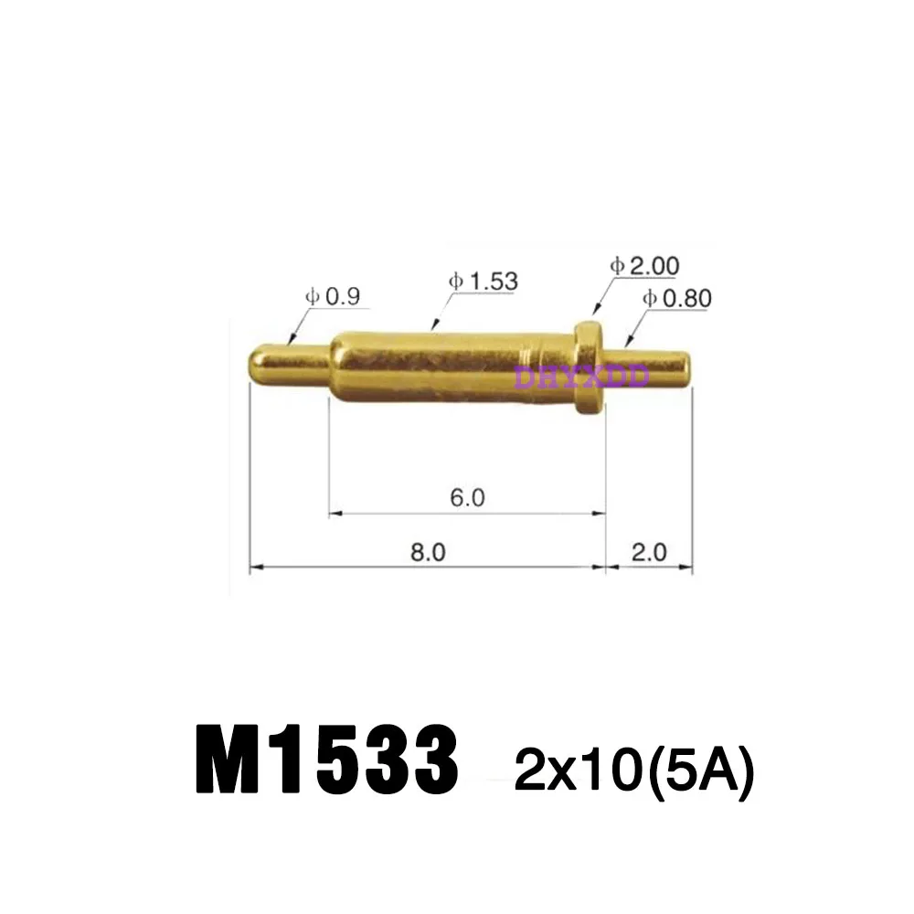 2X High Current Spring Loaded Pogo Pin Connector 1A 1.5A 2A 5A High Power Heavy Current Battery Connector POGOPIN Header Charge