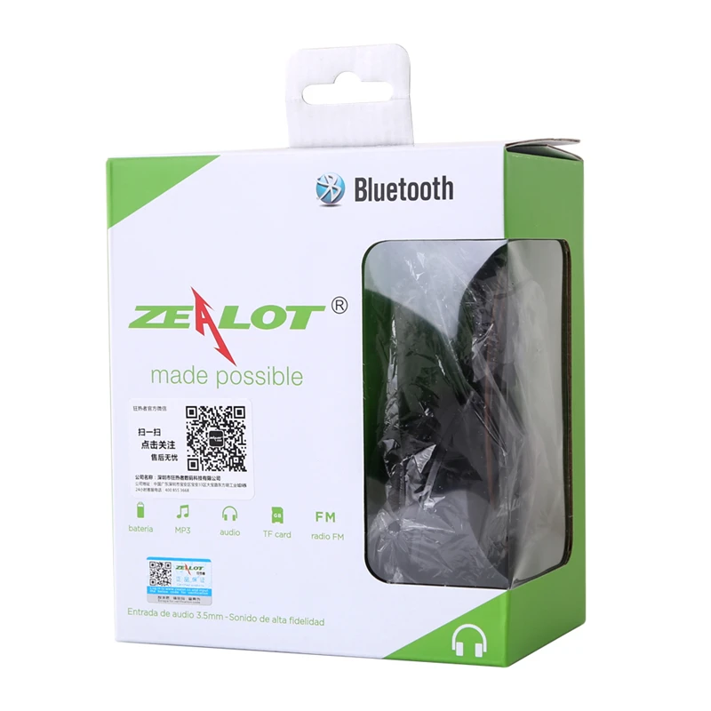 ZEALOT-B570 Bluetooth Kopfhörer Original Faltbare HIFI Stereo Drahtlose Kopfhörer Mit LCD Display Bildschirm Headset Micro-SD Slot