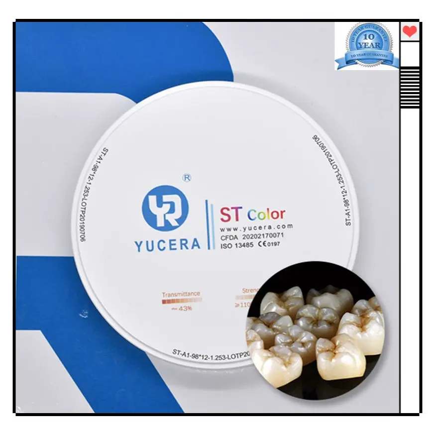 

Yucera STC 98mm A3 Pre-shad Zirconia Block Dental Ceramic For Cad Cam Digital Lab zirconium zirconia