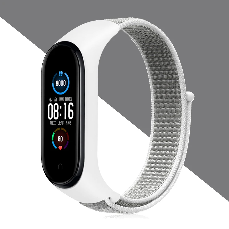 Nylon Loop Bracelet For Xiaomi Mi Band 7 Strap Sport Smart Watch Wristband Correa For Xiaomi Mi band 3 4 5 6 7 NFC Accessories