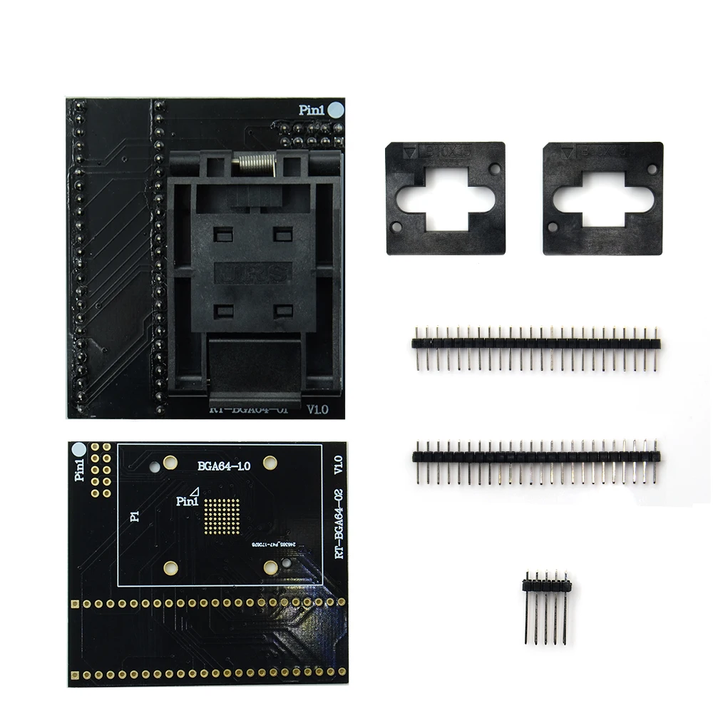 2023 BGA64 EMMC Adapter for RT809H Programmer Universal RT-BGA64-1 1.0mm RT-BGA64-02 Socket 11*13mm Test Chips Special