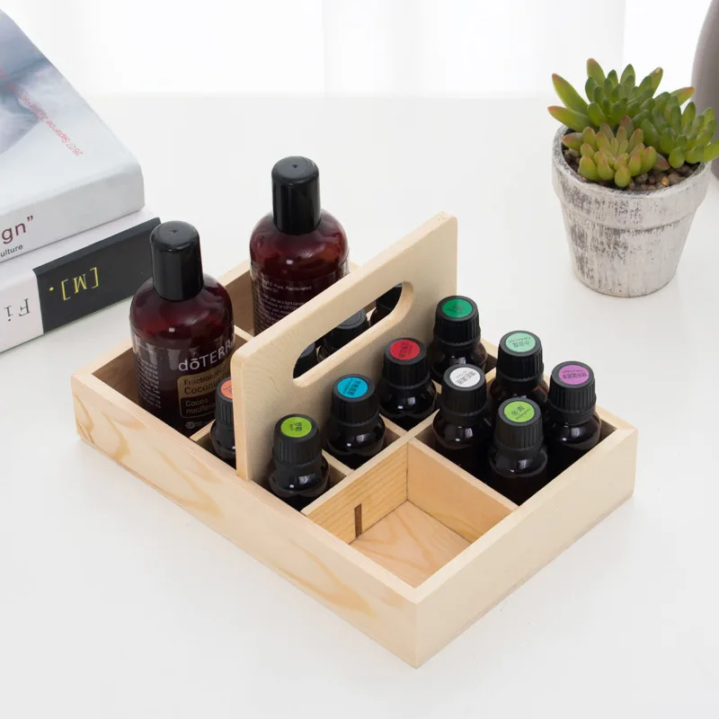 For doTERRA Essential Oil Storage Wooden Box 25 Compartment