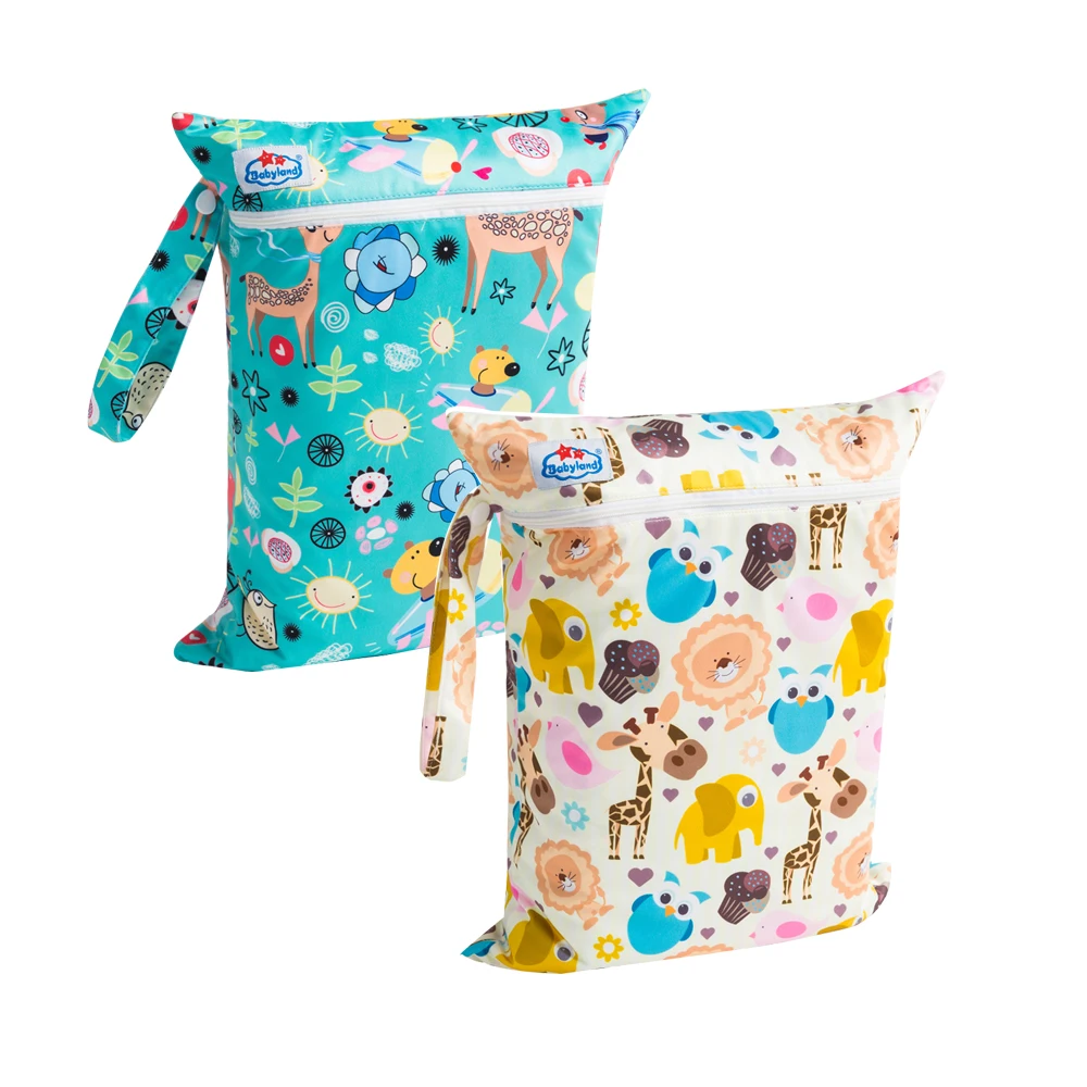 New ONSALE Wet Diaper Bag 10pcs/Lot Waterproof Wet Bag Diaper Multi Function Zipper Bags 20x30CM Menstrual Pad Bag