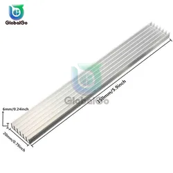 150x20x6mm Computer Cooler Radiator Aluminum Heatsink Heat sink for Electronic Chip Heat Dissipation Cooling Pads 150*20*6