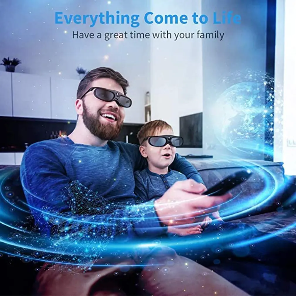 Active shutter 96-144 Гц, перезаряжаемые 3D универсальные очки для Xgimi Z3/Z4/Z6/H1/H2 орехи G1/P2 BenQ Acer и DLP LINK проектора