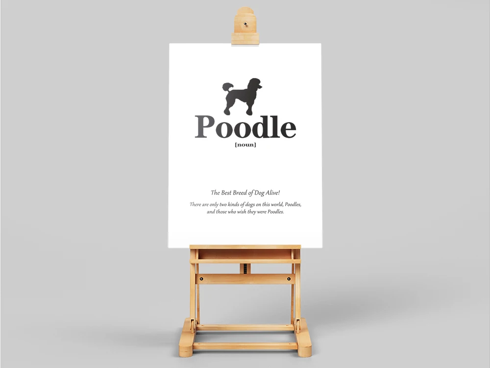 Poodle Print - Dog Quote - Dictionary Wall Art - Pet Poster - Animal Decor - Dog Lover Gift - Definition - Poodles