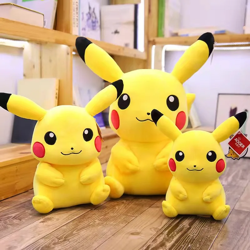 Genuine Pokemon Plush 30-80Cm Large Size Anime Figure Pikachu High Quality Pet Kawaii Toy Model Children's Best Birthday Gift