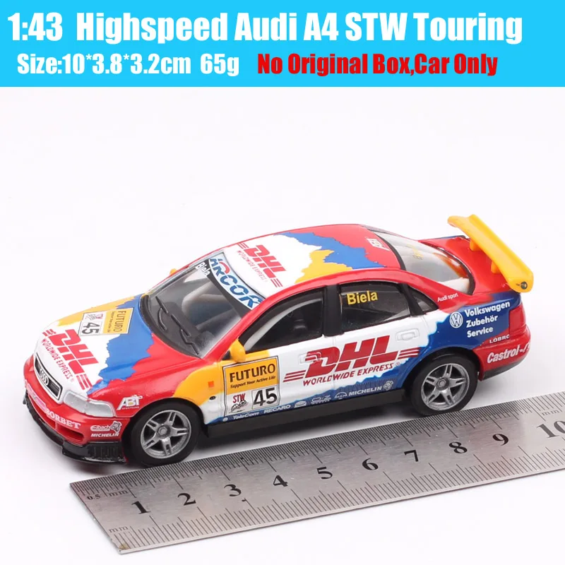 Car Only 1:43 Scale Highspeed Audi A4 STW Super Touring Nissan RC390 Gt1 911 GT3 Diecast Metal Racing Car Model Toy Pull Back