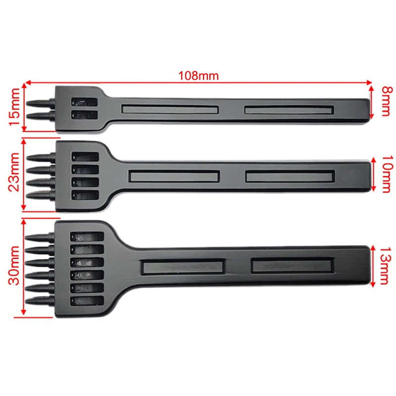 Strumento in pelle fai da te in acciaio legato Set da 4mm punzonatrice per cintura perforatrice rotonda punzone a mano con diamante strumenti di punzonatura per cuciture in pelle