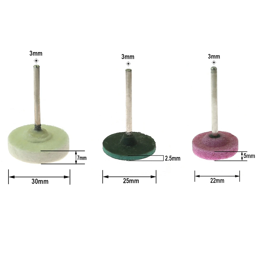 12 pcs T-shaped Wool Felt & Rubber & PA Ceramic Grinding Head Mounted Buffing Polishing Wheel Drill Die Grinder Tool