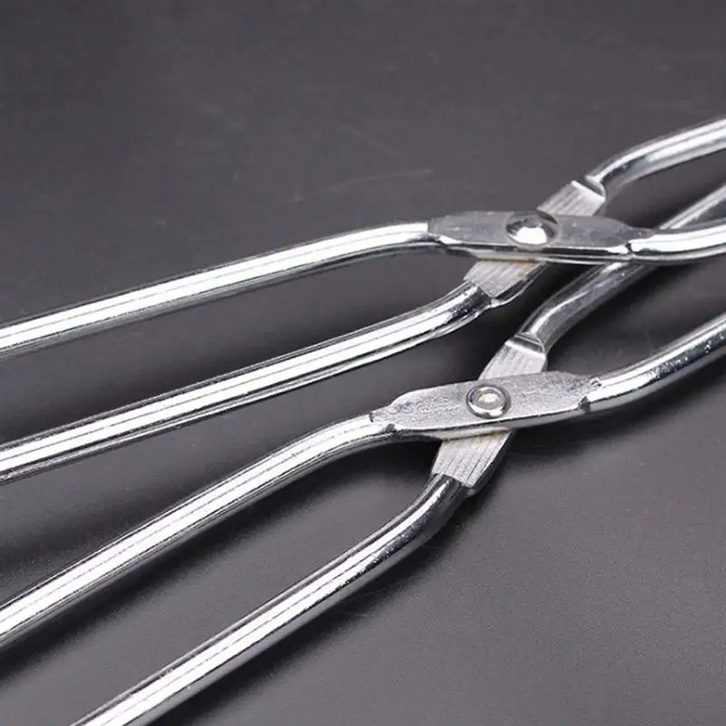 1PC Stainless Steel Pick Up Tool Long Garbage Clip Scissor Shape Portable Tongs Barbecue Accessories Outdoor Gadget (60cm)