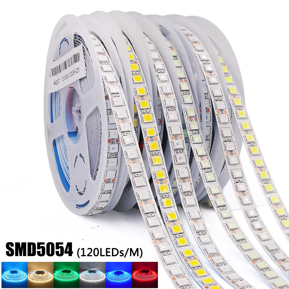 LED Strip 12V 24V Flexible LED Lamp Tape SMD 5054 2835 Led Light Stripe Waterproof 5M 5050 4040 Ribbon Diode Home Decor Light