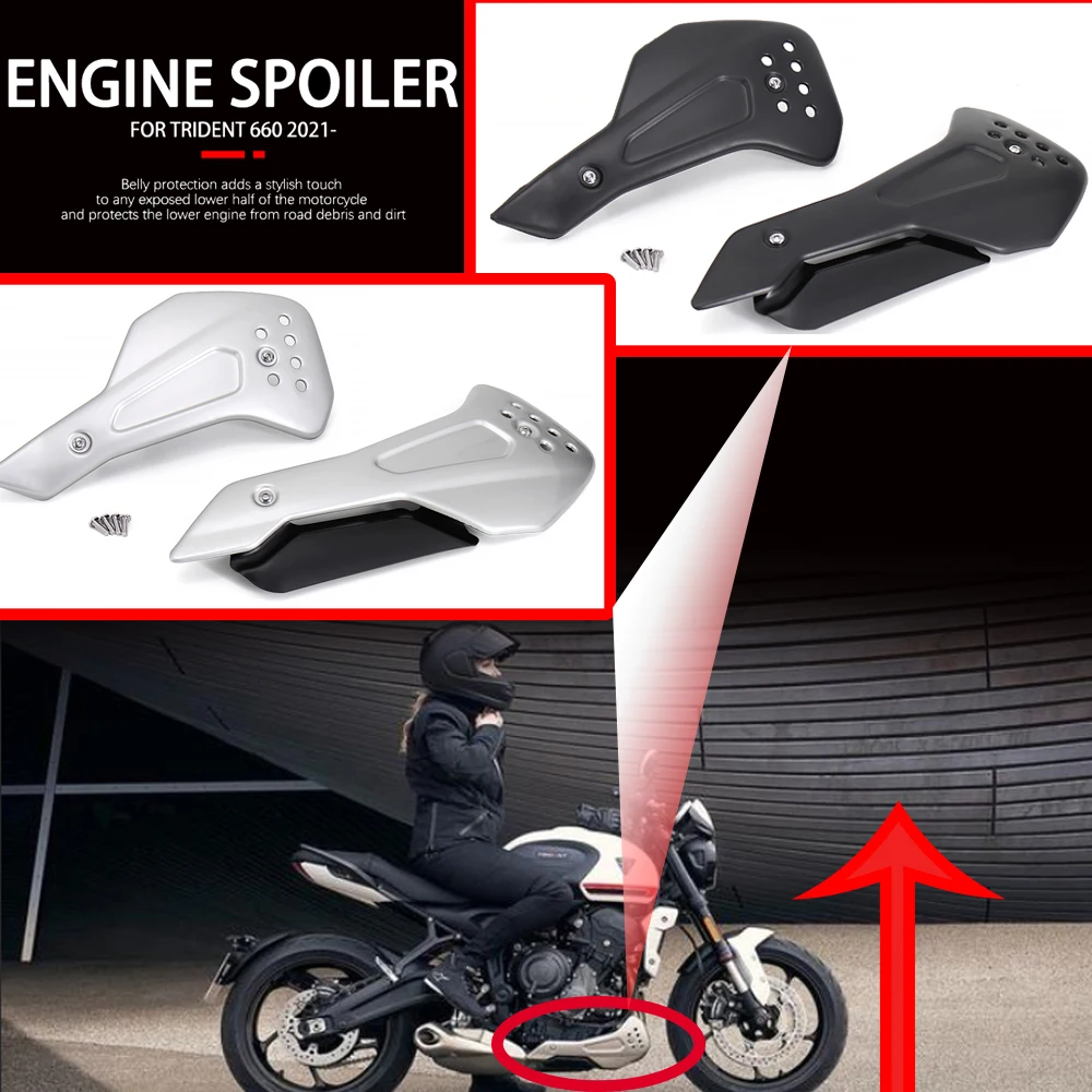 

New Motorcycle Accessories Lower Engine Belly Protection Plates Kit Side Lower Fairing For Trident 660 2021