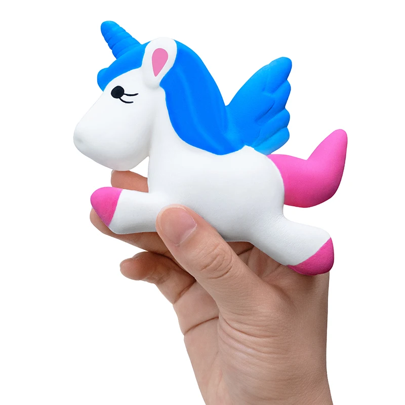 Jouets anti-Stress pour enfants, licorne, galaxie bleue, Kawaii, doux, parfumé, Animal, anti-Stress