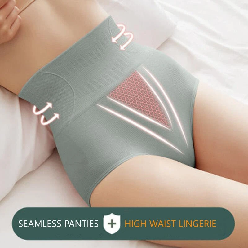 Elastic High Waist Shrink Abdomen Women's Panties Postpartum Body Sculpting Lady Underpants Breathable Cotton Female Briefs