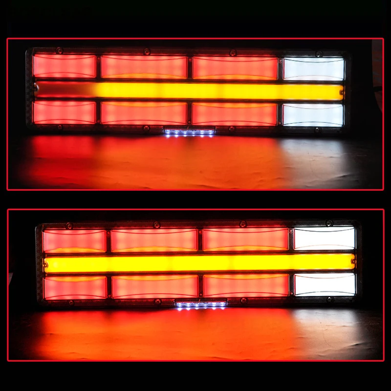 

2X 24V Truck LED Rear Tail Light trailer Warning Lights Rear Taillight stop lorry bus brake reverse turn indicator external lamp
