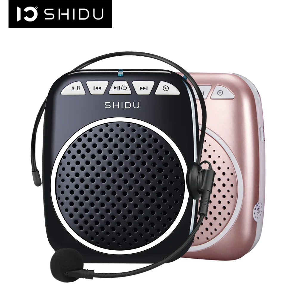 

SHIDU Portable Voice Amplifier Megaphone Mini Audio Speaker With Microphone Rechargeable Ultralight Loudspeaker For Teachers 308