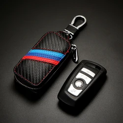 Universal Leather Key Case for Car Key Cover for BMW X1 X3 X5 X6 F10 F11 F20 F30 E30 E36 E60 E70 E90 1 2 3 4 5 6 Series Styling