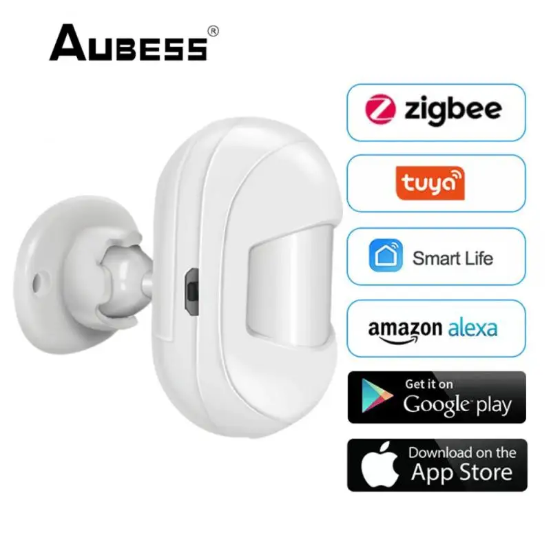 Tuya zigbee3.0 sensor de corpo humano sem fio inteligente movimento do corpo mini pir sensor de movimento casa inteligente app controle uso com gateway novo