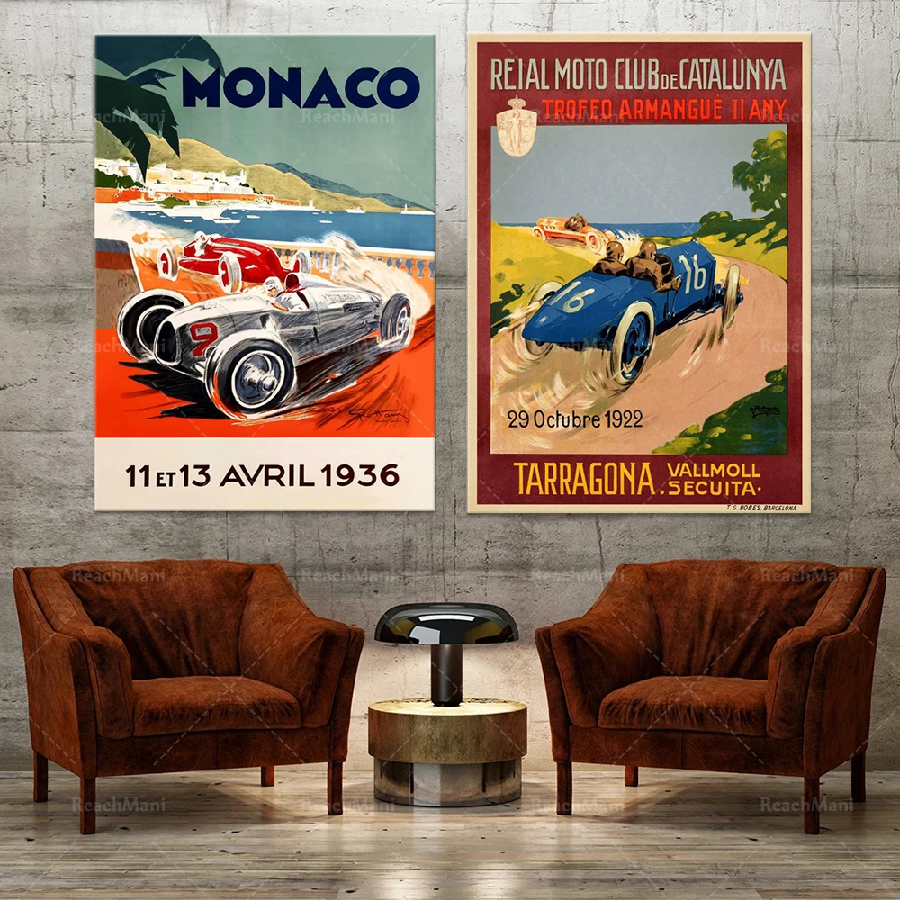 Monaco - 11 et 13 Avril 1936 (artist: Ham) | Retro Auto Racing