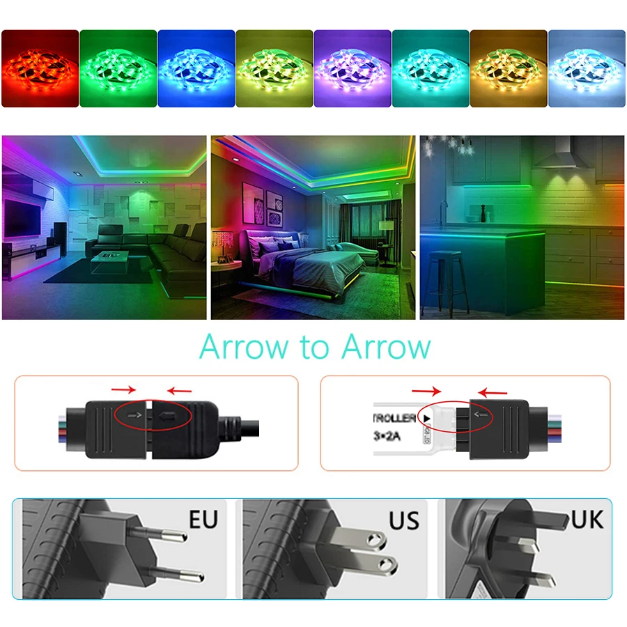 Светодиодная лента RGB светильник 12 В SMD2835 SMD5050 5 м 10 м 15 м 20 м гибкая лента лампа Водонепроницаемая с батареей пульт дистанционного