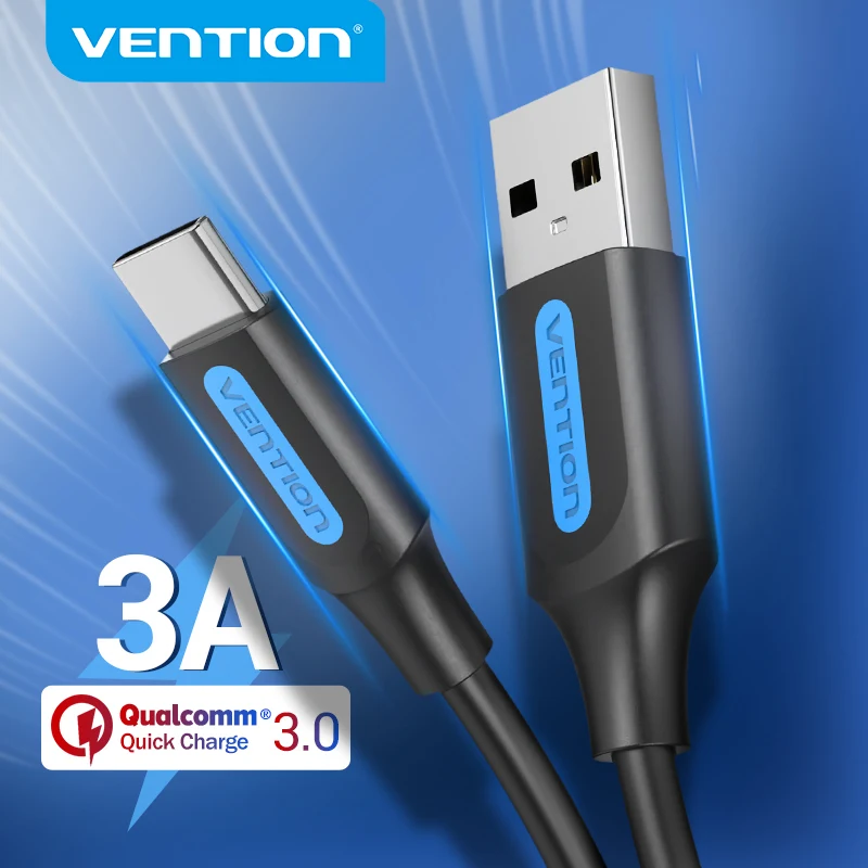 Vention USB Type C Cable 3A Fast Charging Wire For Samsung S10 S9 Xiaomi Redmi Huawei Mobile Phone USB C Cable Charger Date Cord