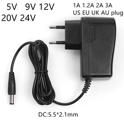 LEDストリップライト用ユニバーサル電源アダプター,AC 110-240v dc 5v 12v 20v 24v 1a 2a 3a,CCT